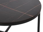 ΤΡΑΠΕΖΙ ΣΑΛΟΝΙΟΥ HM9420.03 BLACK MARBLE ΜΕΛΑΜΙΝΗ-ΜΑΥΡΗ ΜΕΤΑΛΛΙΚΗ ΒΑΣΗ Φ80x48,5Yεκ.