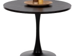 ΤΡΑΠΕΖΙ ΤΡΑΠΕΖΑΡΙΑΣ ROLLO HM9421.02 ΣΤΡΟΓΓΥΛΟ BLACK MARBLE Φ90x74 εκ.
