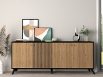 ΜΠΟΥΦΕΣ ΜΕΛΑΜΙΝΗΣ KRUDEN HM9446.11 ΜΑΥΡΟ-ΦΥΣΙΚΟ 180x40x78.6Υεκ.