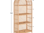 ΒΙΒΛΙΟΘΗΚΗ HM9552 ΑΠΟ ΦΥΣΙΚΟ RATTAN ΣΕ ΦΥΣΙΚΟ ΧΡΩΜΑ 80x40x182Υεκ.