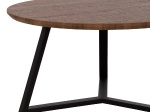 ΤΡΑΠΕΖΙ ΣΑΛΟΝΙΟΥ ΣΤΡΟΓΓΥΛΟ ROCKET HM9586.04 MDF WALNUT-ΜΑΥΡΗ ΣΑΓΡΕ ΒΑΣΗ Φ80x42Υεκ.