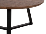 ΤΡΑΠΕΖΙ ΣΑΛΟΝΙΟΥ ΣΤΡΟΓΓΥΛΟ ROCKET HM9586.04 MDF WALNUT-ΜΑΥΡΗ ΣΑΓΡΕ ΒΑΣΗ Φ80x42Υεκ.