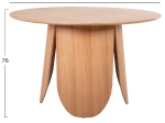 ΤΡΑΠΕΖΙ ΣΤΡΟΓΓΥΛΟ DENTY HM9612.01 MDF ΜΕ ΚΑΠΛΑΜΑ ΔΡΥΟΣ-ΧΡΩΜΑ ΔΡΥΟΣ Φ120x75Υεκ.