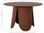 ΤΡΑΠΕΖΙ ΣΤΡΟΓΓΥΛΟ DENTY HM9612.02 MDF ΜΕ ΚΑΠΛΑΜΑ ΔΡΥΟΣ-ΧΡΩΜΑ ΚΑΡΥΔΙ Φ120x75Υεκ.