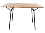 ΤΡΑΠΕΖΙ ΤΡΑΠΕΖΑΡΙΑΣ TRENK HM9614.01 MDF ΜΕ ΚΑΠΛΑΜΑ ΔΡΥΟΣ ΦΥΣΙΚΟ-ΜΑΥΡΟ ΜΕΤΑΛΛΟ 120x120x75Υεκ.