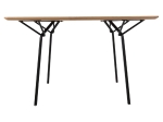 ΤΡΑΠΕΖΙ ΤΡΑΠΕΖΑΡΙΑΣ TRENK HM9614.01 MDF ΜΕ ΚΑΠΛΑΜΑ ΔΡΥΟΣ ΦΥΣΙΚΟ-ΜΑΥΡΟ ΜΕΤΑΛΛΟ 120x120x75Υεκ.
