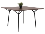 ΤΡΑΠΕΖΙ ΤΡΑΠΕΖΑΡΙΑΣ TRENK HM9614.02 MDF ΜΕ ΚΑΠΛΑΜΑ ΔΡΥΟΣ ΚΑΡΥΔΙ-ΜΑΥΡΟ ΜΕΤΑΛΛΟ 120x120x75Υεκ.