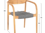 ΠΟΛΥΘΡΟΝΑ OSLO HM9636.08 ΞΥΛΟ TEAK ΦΥΣΙΚΟ & ΓΚΡΙ ΣΧΟΙΝΙ 55x54x80Yεκ.