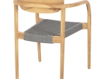ΠΟΛΥΘΡΟΝΑ OSLO HM9636.08 ΞΥΛΟ TEAK ΦΥΣΙΚΟ & ΓΚΡΙ ΣΧΟΙΝΙ 55x54x80Yεκ.