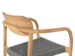 ΠΟΛΥΘΡΟΝΑ OSLO HM9636.08 ΞΥΛΟ TEAK ΦΥΣΙΚΟ & ΓΚΡΙ ΣΧΟΙΝΙ 55x54x80Yεκ.