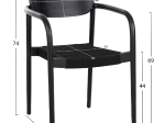 ΠΟΛΥΘΡΟΝΑ OSLO HM9636.12 ΞΥΛΟ TEAK ΜΑΥΡΟ & ΜΑΥΡΟ ΣΧΟΙΝΙ 55x54x80Yεκ.