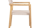 ΠΟΛΥΘΡΟΝΑ CHARLOTTE HM9637.07 ΞΥΛΟ TEAK ΦΥΣΙΚΟ & ΜΠΕΖ ΣΧΟΙΝΙ 58x61x81Yεκ.