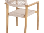 ΠΟΛΥΘΡΟΝΑ CHARLOTTE HM9637.07 ΞΥΛΟ TEAK ΦΥΣΙΚΟ & ΜΠΕΖ ΣΧΟΙΝΙ 58x61x81Yεκ.