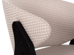 ΚΑΡΕΚΛΑ HANA HM9746.01 RUBBERWOOD ΣΕ ΜΑΥΡΟ ΧΡΩΜΑ-ΜΠΕΖ ΥΦΑΣΜΑ 55x60x84Yεκ.