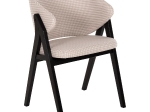 ΚΑΡΕΚΛΑ HANA HM9746.01 RUBBERWOOD ΣΕ ΜΑΥΡΟ ΧΡΩΜΑ-ΜΠΕΖ ΥΦΑΣΜΑ 55x60x84Yεκ.