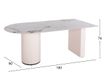 ΤΡΑΠΕΖΙ ΤΡΑΠΕΖΑΡΙΑΣ CERAMUS HM9772.01 12mmΚΕΡΑΜΙΚΟ TOP ΛΕΥΚΟ ΜΑΡΜΑΡΟ-MDF ΛΕΥΚΟ 180x90x76Υεκ.