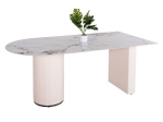 ΤΡΑΠΕΖΙ ΤΡΑΠΕΖΑΡΙΑΣ CERAMUS HM9772.01 12mmΚΕΡΑΜΙΚΟ TOP ΛΕΥΚΟ ΜΑΡΜΑΡΟ-MDF ΛΕΥΚΟ 180x90x76Υεκ.