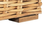 ΚΑΝΑΠΕΣ ΤΡΙΘΕΣΙΟΣ ΕΞ.ΧΩΡΟΥ TROPEL HM9808 ΞΥΛΟ MANGO-RATTAN ΦΥΣΙΚΟ-ΛΕΥΚΑ ΜΑΞΙΛΑΡΙΑ 216x88x85Υεκ