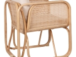 ΠΟΛΥΘΡΟΝΑ WENDY HM9816 RATTAN ΣΕ ΦΥΣΙΚΟ ΧΡΩΜΑ-ΛΕΥΚΑ ΜΑΞΙΛΑΡΙΑ 73x72x84Yεκ.