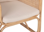 ΠΟΛΥΘΡΟΝΑ WENDY HM9816 RATTAN ΣΕ ΦΥΣΙΚΟ ΧΡΩΜΑ-ΛΕΥΚΑ ΜΑΞΙΛΑΡΙΑ 73x72x84Yεκ.