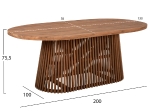 ΤΡΑΠΕΖΙ ΤΡΑΠΕΖΑΡΙΑΣ REMIK HM9835 RECYCLED ΤΕΑΚ ΣΕ ΦΥΣΙΚΟ 100x200x75,5Yεκ. TOP 4εκ.