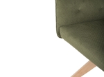 ΠΟΛΥΘΡΟΝΑ ΤΡΑΠΕΖΑΡΙΑΣ QUILL HM9843.05 ΠΡΑΣΙΝΟ ΥΦΑΣΜΑ-ΞΥΛΟ ΟΞΙΑΣ ΠΟΔΙΑ 61x57,5x91Υεκ.