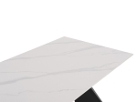 ΤΡΑΠΕΖΙ ΤΡΑΠΕΖΑΡΙΑΣ POSE HM9851.01 ΜΑΥΡΑ ΜΕΤΑΛ.ΠΟΔΙΑ-ΛΕΥΚΟ ΚΕΡΑΜΙΚΟ TOP 160x90x76Υεκ
