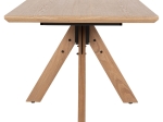 ΤΡΑΠΕΖΙ PAOLO HM9853 MDF ΜΕ ΚΑΠΛΑΜΑ ΦΡΑΞΙΝΟΥ-ΠΟΔΙΑ RUBBERWOOD-ΦΥΣΙΚΟ 180x90x75Yεκ
