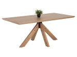 ΤΡΑΠΕΖΙ PAOLO HM9853 MDF ΜΕ ΚΑΠΛΑΜΑ ΦΡΑΞΙΝΟΥ-ΠΟΔΙΑ RUBBERWOOD-ΦΥΣΙΚΟ 180x90x75Yεκ