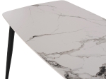 ΤΡΑΠΕΖΙ RAVEN HM9854.01 ΚΕΡΑΜΙΚΟ TOP ΛΕΥΚΟ ΜΑΡΜΑΡΟ-ΜΑΥΡΟ ΜΕΤΑΛΛΟ 117,5x67,5x76Υεκ.