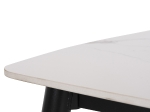 ΤΡΑΠΕΖΙ RAVEN HM9854.01 ΚΕΡΑΜΙΚΟ TOP ΛΕΥΚΟ ΜΑΡΜΑΡΟ-ΜΑΥΡΟ ΜΕΤΑΛΛΟ 117,5x67,5x76Υεκ.