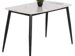 ΤΡΑΠΕΖΙ RAVEN HM9854.01 ΚΕΡΑΜΙΚΟ TOP ΛΕΥΚΟ ΜΑΡΜΑΡΟ-ΜΑΥΡΟ ΜΕΤΑΛΛΟ 117,5x67,5x76Υεκ.