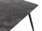 ΤΡΑΠΕΖΙ RAVEN HM9856 ΚΕΡΑΜΙΚΟ TOP ΑΝΘΡΑΚΙ ΜΑΡΜΑΡΟ-ΜΑΥΡΟ ΜΕΤΑΛΛΟ 140x80x76Υεκ.