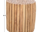 ΤΡΑΠΕΖΙ ΣΑΛΟΝΙΟΥ ΣΤΡΟΓΓΥΛΟ COOTER HM9865 ΚΛΑΔΙΑ TEAK-ΦΥΣΙΚΟ Φ39x40,5Υεκ.