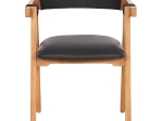 ΠΟΛΥΘΡΟΝΑ RIMINI HM9867.02 ΞΥΛΟ TEAK ΦΥΣΙΚΟ-ΜΑΥΡΟ ΣΧΟΙΝΙ & PU ΚΑΘΙΣΜΑ 60x61x76Υεκ.