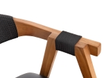 ΠΟΛΥΘΡΟΝΑ RIMINI HM9867.02 ΞΥΛΟ TEAK ΦΥΣΙΚΟ-ΜΑΥΡΟ ΣΧΟΙΝΙ & PU ΚΑΘΙΣΜΑ 60x61x76Υεκ.