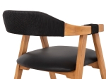 ΠΟΛΥΘΡΟΝΑ RIMINI HM9867.02 ΞΥΛΟ TEAK ΦΥΣΙΚΟ-ΜΑΥΡΟ ΣΧΟΙΝΙ & PU ΚΑΘΙΣΜΑ 60x61x76Υεκ.