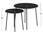 ΤΡΑΠΕΖΙΑ ΣΑΛΟΝΙΟΥ 2ΤΜΧ CUPPER HM9878.13 ΜΕΛΑΜΙΝΗ ΜΑΥΡΟ ΜΑΡΜΑΡΟ-ΜΑΥΡΟ ΜΕΤΑΛΛΟ