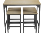 ΣΕΤ ΤΡΑΠΕΖΑΡΙΑ ΜΠΑΡ 5ΤΜΧ BOXY HM9882.01 ΜΑΥΡΟ ΜΕΤΑΛΛΟ-ΜΕΛΑΜΙΝΗ ΣΕ SONAMA