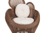 ΠΟΛΥΘΡΟΝΑ CIRCE HM9883 RATTAN ΚΑΦΕ-ΜΑΞΙΛΑΡΙΑ ΕΚΡΟΥ 100x74x112,5Υεκ.