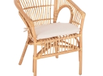 ΠΟΛΥΘΡΟΝΑ DAMPAR HM9929.04 RATTAN ΣΕ ΦΥΣΙΚΟ-ΛΕΥΚΟ ΜΑΞΙΛΑΡΙ 59x61x80Υεκ.