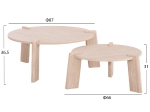 ΣΕΤ 2ΤΜΧ ΤΡΑΠΕΖΙΑ ΣΑΛΟΝΙΟΥ EQUIL HM9943.01 MDF ΜΕ ΜΕΛΑΜΙΝΗ-ΦΥΣΙΚΟ 66x66εκ + 87x87εκ