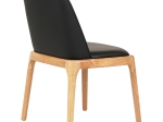 KΑΡΕΚΛΑ ΤΡΑΠΕΖΑΡΙΑΣ FURLAN HM9944.01 RUBBERWOOD-ΜΑΥΡΟ PU 54,5x58x86Υεκ