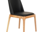 KΑΡΕΚΛΑ ΤΡΑΠΕΖΑΡΙΑΣ FURLAN HM9944.01 RUBBERWOOD-ΜΑΥΡΟ PU 54,5x58x86Υεκ