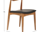 KΑΡΕΚΛΑ ΤΡΑΠΕΖΑΡΙΑΣ ALOR HM9947.03 RUBBERWOOD ΚΑΡΥΔΙ-ΜΑΥΡΟ PU 55x51x75Υεκ