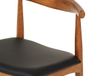 KΑΡΕΚΛΑ ΤΡΑΠΕΖΑΡΙΑΣ ALOR HM9947.03 RUBBERWOOD ΚΑΡΥΔΙ-ΜΑΥΡΟ PU 55x51x75Υεκ