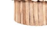 ΤΡΑΠΕΖΙ ΣΑΛΟΝΙΟΥ ΣΤΡΟΓΓΥΛΟ SPARROW HM9963 DRIFTWOOD--ΓΥΑΛΙ Φ65x51,5Υεκ.