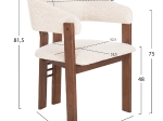 ΚΑΡΕΚΛΑ ZARRA HM9970.03 RUBBERWOOD ΣΕ ΚΑΡΥΔΙ-ΕΚΡΟΥ ΜΠΟΥΚΛΕ ΥΦΑΣΜΑ 55,5x59x81,5Υεκ
