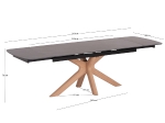 ΤΡΑΠΕΖΙ ΤΡΑΠΕΖΑΡΙΑΣ HORIZON SM18091.02 ΚΕΡΑΜΙΚΟ TOP-ΠΟΔΙΑ ΣΗΜΥΔΑ ΜΕ ΦΡΑΞΙΝΟ 180x90εκ