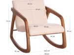 ΠΟΛΥΘΡΟΝΑ ΚΟΥΝΙΣΤΗ ROCKER SM9965 ΞΥΛΟ TEAK ΦΥΣΙΚΟ-ΥΠΟΛΕΥΚΟ ΥΦΑΣΜΑ 64x81x72Υεκ.